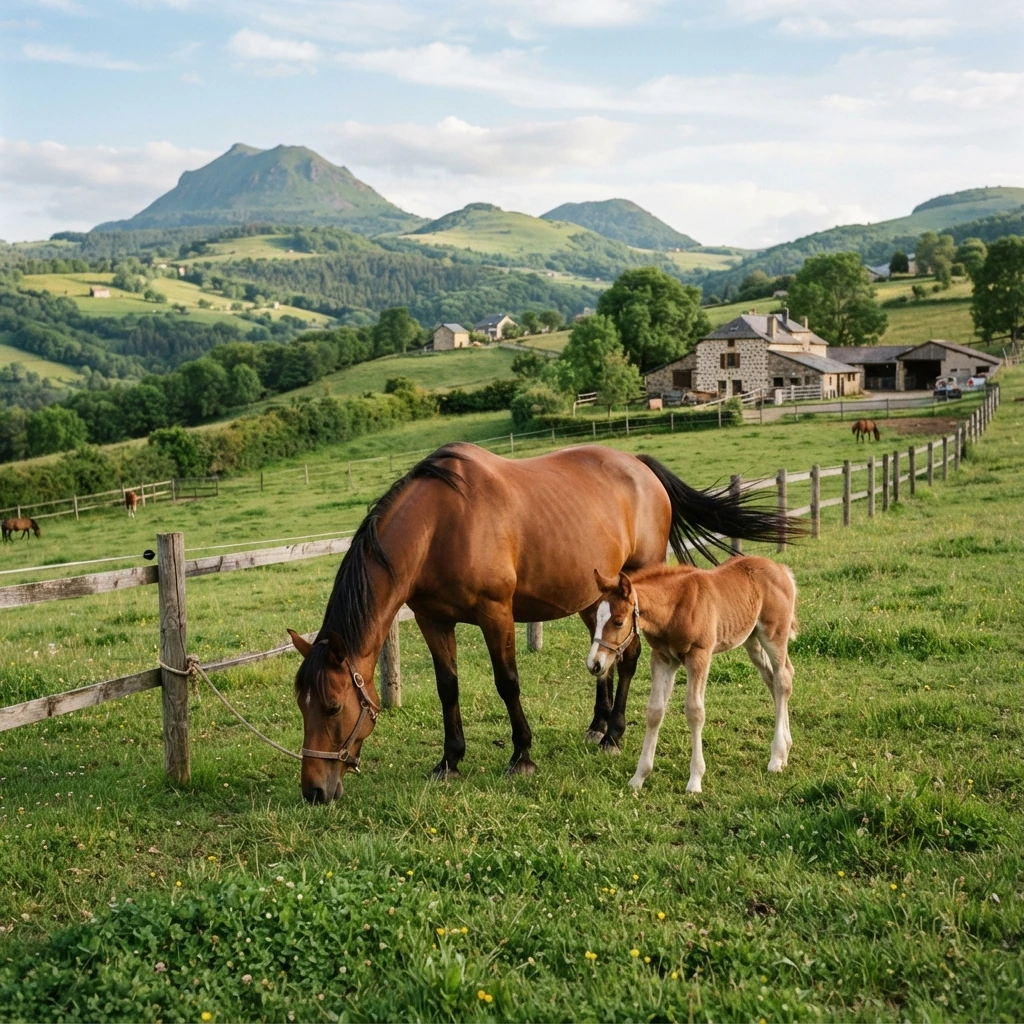 Élevage de chevaux au ECURIE DE LAUZ, Nohanent