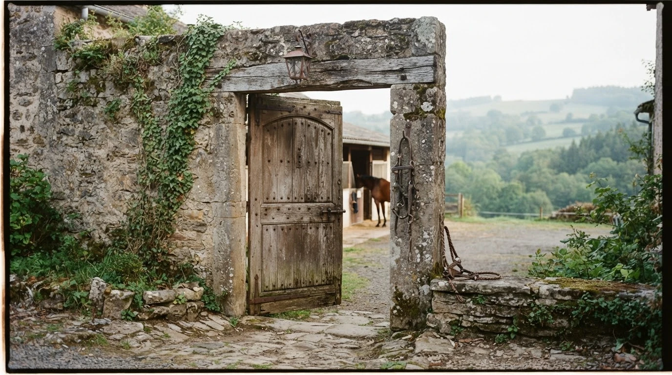 Entrée du ECURIE DE LAUZ, centre équestre à Nohanent
