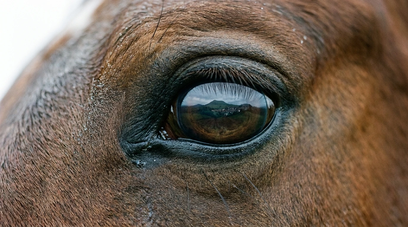Un regard de cheval au ECURIE DE LAUZ, Nohanent